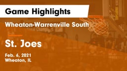 Wheaton-Warrenville South  vs St. Joes Game Highlights - Feb. 6, 2021