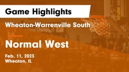 Wheaton-Warrenville South  vs Normal West  Game Highlights - Feb. 11, 2023