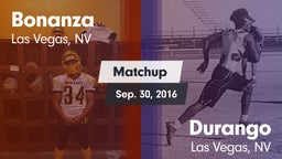 Matchup: Bonanza  vs. Durango  2016