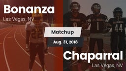 Matchup: Bonanza  vs. Chaparral  2018