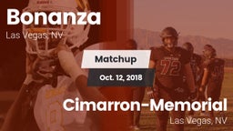 Matchup: Bonanza  vs. Cimarron-Memorial  2018