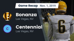 Recap: Bonanza  vs. Centennial  2019