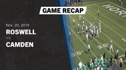 Recap: Roswell  vs. Camden  2015