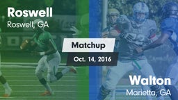 Matchup: Roswell  vs. Walton  2016