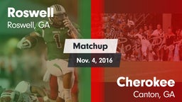 Matchup: Roswell  vs. Cherokee  2016