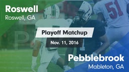 Matchup: Roswell  vs. Pebblebrook  2016