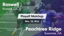 Matchup: Roswell  vs. Peachtree Ridge  2016