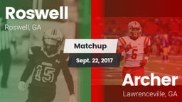 Matchup: Roswell  vs. Archer  2017