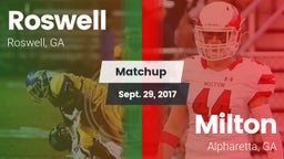 Matchup: Roswell  vs. Milton  2017