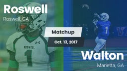 Matchup: Roswell  vs. Walton  2017