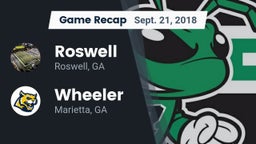 Recap: Roswell  vs. Wheeler  2018