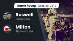 Recap: Roswell  vs. Milton  2019
