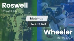 Matchup: Roswell  vs. Wheeler  2019