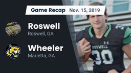 Recap: Roswell  vs. Wheeler  2019