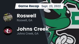 Recap: Roswell  vs. Johns Creek  2022