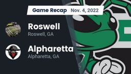Recap: Roswell  vs. Alpharetta  2022