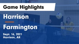 Harrison  vs Farmington  Game Highlights - Sept. 16, 2021