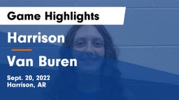 Harrison  vs Van Buren  Game Highlights - Sept. 20, 2022