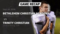 Recap: Bethlehem Christian Academy  vs. Trinity Christian  2016