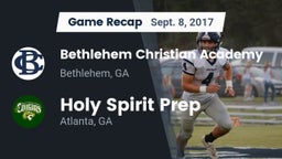 Recap: Bethlehem Christian Academy  vs. Holy Spirit Prep  2017