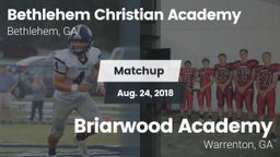 Matchup: Bethlehem Christian  vs. Briarwood Academy  2018