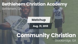 Matchup: Bethlehem Christian  vs. Community Christian  2018