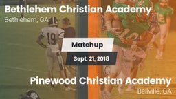 Matchup: Bethlehem Christian  vs. Pinewood Christian Academy 2018
