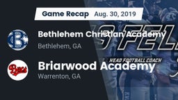 Recap: Bethlehem Christian Academy  vs. Briarwood Academy  2019