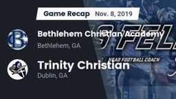 Recap: Bethlehem Christian Academy  vs. Trinity Christian  2019