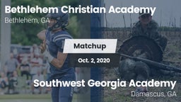 Matchup: Bethlehem Christian  vs. Southwest Georgia Academy  2020