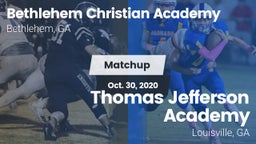 Matchup: Bethlehem Christian  vs. Thomas Jefferson Academy  2020