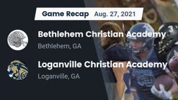 Recap: Bethlehem Christian Academy  vs. Loganville Christian Academy  2021