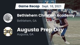 Recap: Bethlehem Christian Academy  vs. Augusta Prep Day  2021