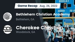 Recap: Bethlehem Christian Academy  vs. Cherokee Christian  2022