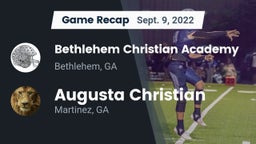 Recap: Bethlehem Christian Academy  vs. Augusta Christian  2022