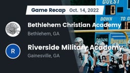Recap: Bethlehem Christian Academy  vs. Riverside Military Academy  2022