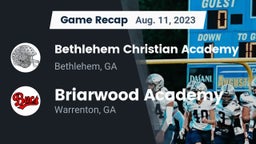 Recap: Bethlehem Christian Academy  vs. Briarwood Academy  2023