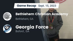 Recap: Bethlehem Christian Academy  vs. Georgia Force 2023