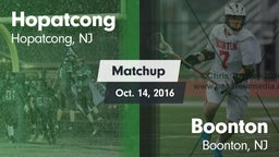 Matchup: Hopatcong vs. Boonton  2016