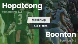 Matchup: Hopatcong vs. Boonton  2020