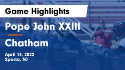 Pope John XXIII  vs Chatham  Game Highlights - April 14, 2022