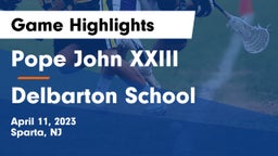 Pope John XXIII  vs Delbarton School Game Highlights - April 11, 2023
