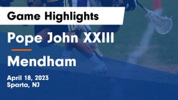 Pope John XXIII  vs Mendham  Game Highlights - April 18, 2023