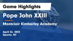 Pope John XXIII  vs Montclair Kimberley Academy Game Highlights - April 26, 2023