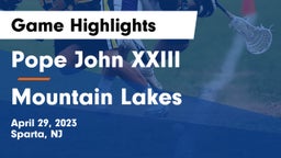 Pope John XXIII  vs Mountain Lakes  Game Highlights - April 29, 2023