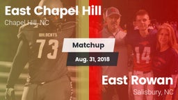 Matchup: East Chapel Hill vs. East Rowan  2018