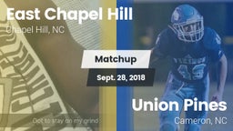 Matchup: East Chapel Hill vs. Union Pines  2018
