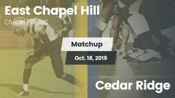 Matchup: East Chapel Hill vs. Cedar Ridge 2019
