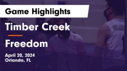 Timber Creek  vs Freedom  Game Highlights - April 20, 2024
