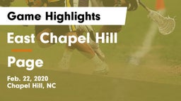 East Chapel Hill  vs Page  Game Highlights - Feb. 22, 2020
